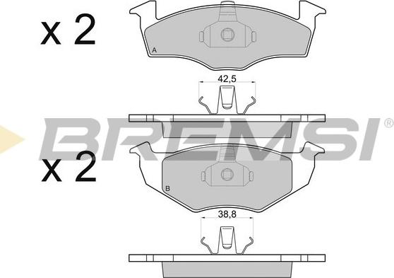 Bremsi BP2682 - Kit pastiglie freno, Freno a disco autozon.pro