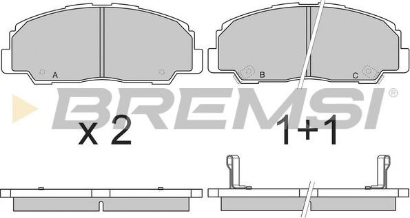 Bremsi BP2639 - Kit pastiglie freno, Freno a disco autozon.pro