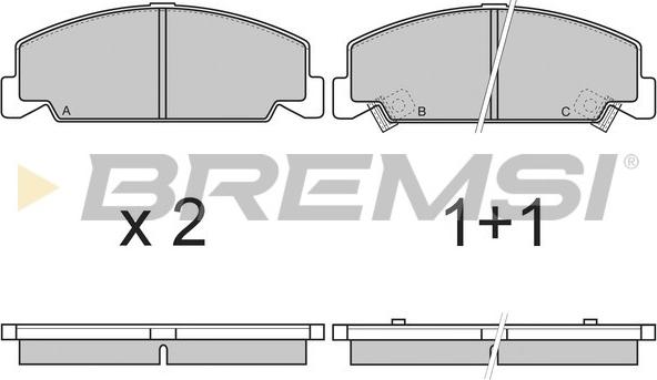 Bremsi BP2634 - Kit pastiglie freno, Freno a disco autozon.pro