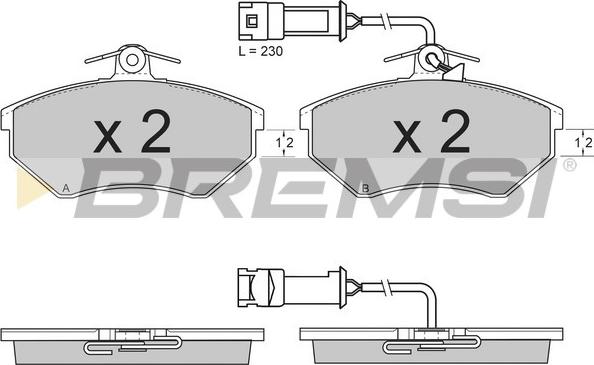 Bremsi BP2637 - Kit pastiglie freno, Freno a disco autozon.pro