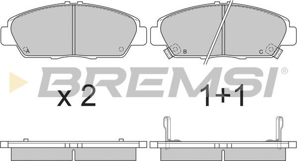 Bremsi BP2621 - Kit pastiglie freno, Freno a disco autozon.pro