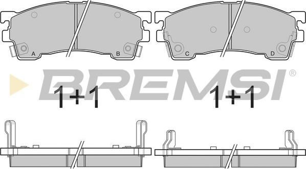 Bremsi BP2622 - Kit pastiglie freno, Freno a disco autozon.pro