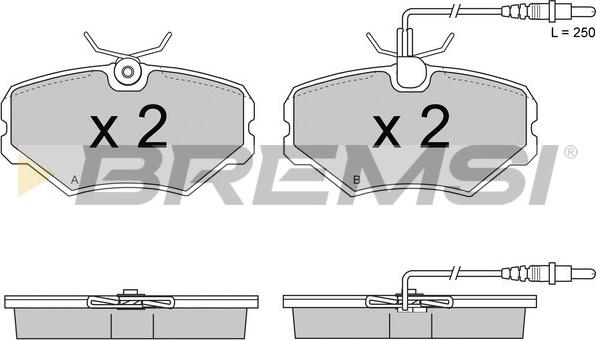 Bremsi BP2670 - Kit pastiglie freno, Freno a disco autozon.pro