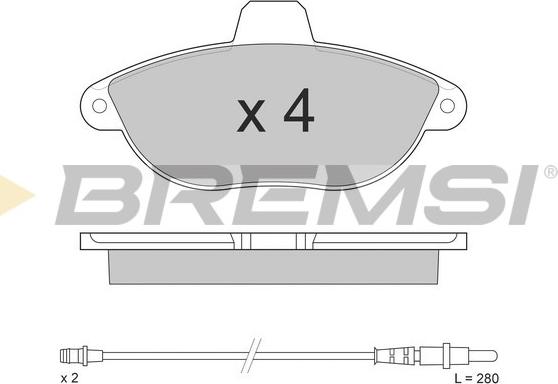 Bremsi BP2678 - Kit pastiglie freno, Freno a disco autozon.pro