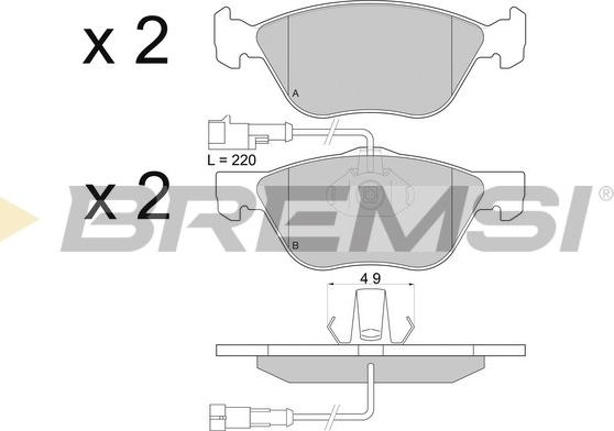 Bremsi BP2673 - Kit pastiglie freno, Freno a disco autozon.pro