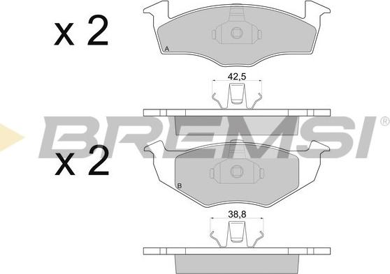 Bremsi BP2672 - Kit pastiglie freno, Freno a disco autozon.pro