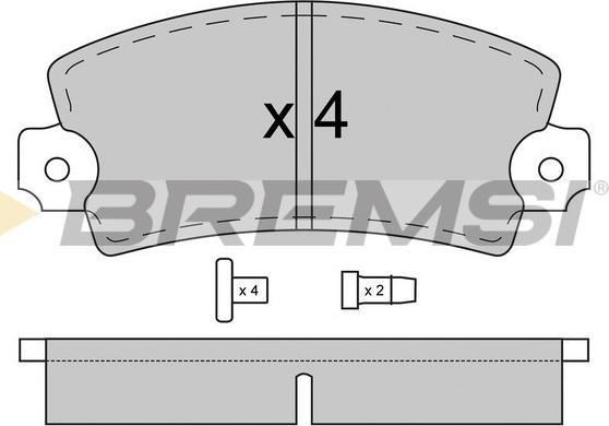 Bremsi BP2026 - Kit pastiglie freno, Freno a disco autozon.pro