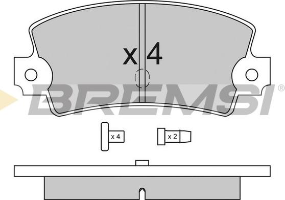 Bremsi BP2114 - Kit pastiglie freno, Freno a disco autozon.pro