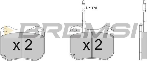 Bremsi BP2118 - Kit pastiglie freno, Freno a disco autozon.pro