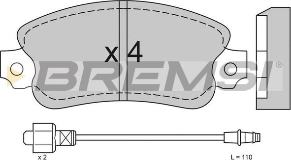 Bremsi BP2127 - Kit pastiglie freno, Freno a disco autozon.pro