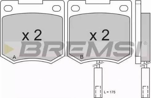 Bremsi BP2171 - Kit pastiglie freno, Freno a disco autozon.pro