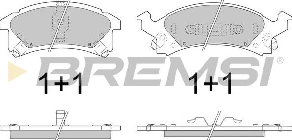 Bremsi BP2893 - Kit pastiglie freno, Freno a disco autozon.pro