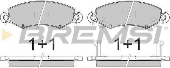 Bremsi BP2846 - Kit pastiglie freno, Freno a disco autozon.pro