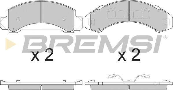 Bremsi BP2840 - Kit pastiglie freno, Freno a disco autozon.pro