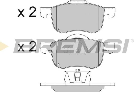 Bremsi BP2842 - Kit pastiglie freno, Freno a disco autozon.pro