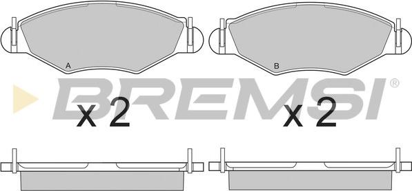 Bremsi BP2847 - Kit pastiglie freno, Freno a disco autozon.pro