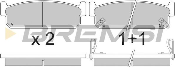 Bremsi BP2860 - Kit pastiglie freno, Freno a disco autozon.pro