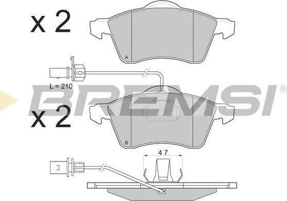 Bremsi BP2868 - Kit pastiglie freno, Freno a disco autozon.pro