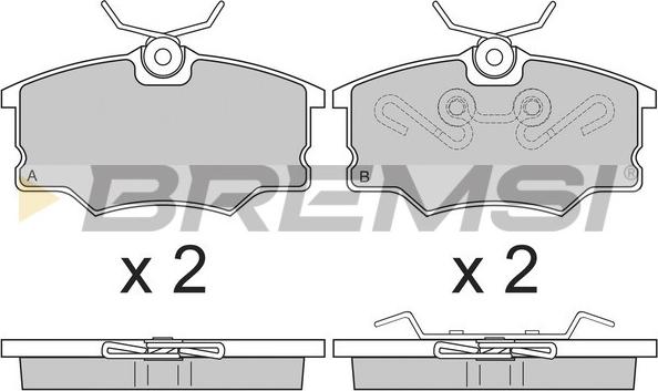 Bremsi BP2805 - Kit pastiglie freno, Freno a disco autozon.pro