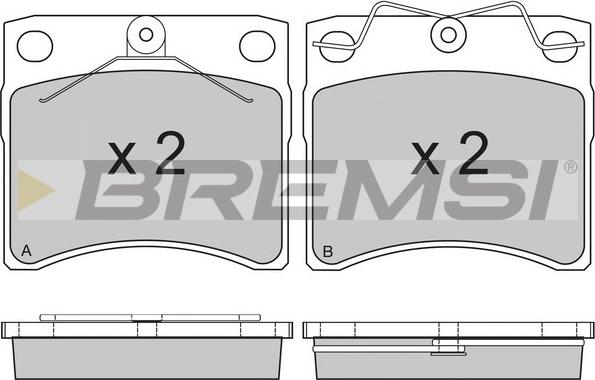 Bremsi BP2802 - Kit pastiglie freno, Freno a disco autozon.pro