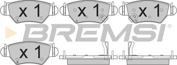 Bremsi BP2812 - Kit pastiglie freno, Freno a disco autozon.pro