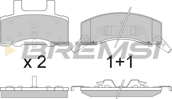 Bremsi BP2885 - Kit pastiglie freno, Freno a disco autozon.pro