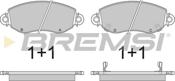 Bremsi BP2887 - Kit pastiglie freno, Freno a disco autozon.pro