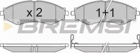 Bremsi BP2834 - Kit pastiglie freno, Freno a disco autozon.pro