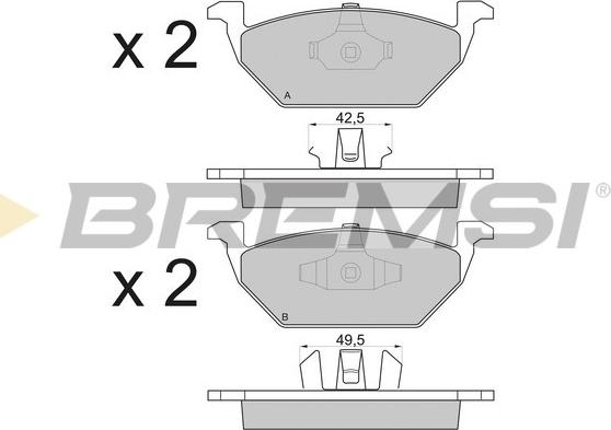 Bremsi BP2835 - Kit pastiglie freno, Freno a disco autozon.pro