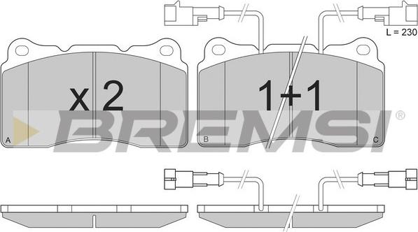 Bremsi BP2836 - Kit pastiglie freno, Freno a disco autozon.pro