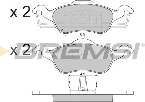 Bremsi BP2824 - Kit pastiglie freno, Freno a disco autozon.pro