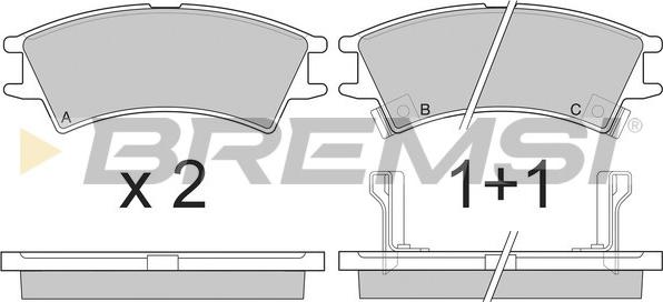 Bremsi BP2825 - Kit pastiglie freno, Freno a disco autozon.pro