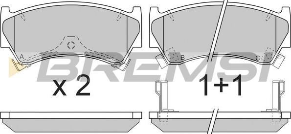 Bremsi BP2826 - Kit pastiglie freno, Freno a disco autozon.pro