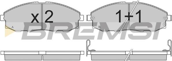 Bremsi BP2828 - Kit pastiglie freno, Freno a disco autozon.pro