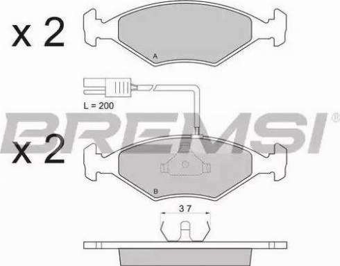 Bremsi BP2823 - Kit pastiglie freno, Freno a disco autozon.pro