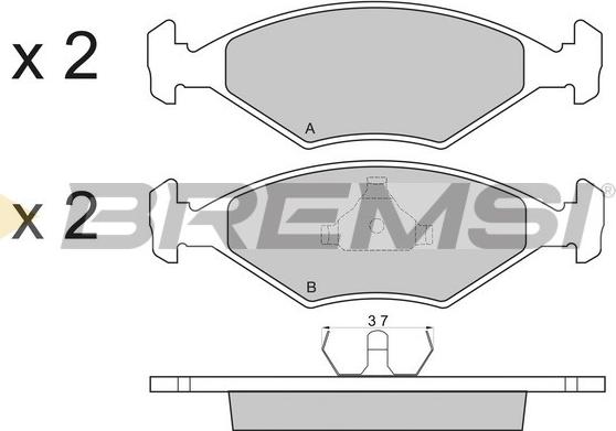 Bremsi BP2822 - Kit pastiglie freno, Freno a disco autozon.pro