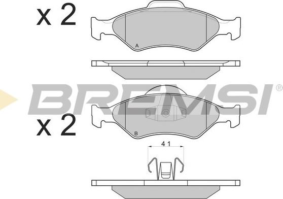 Bremsi BP2873 - Kit pastiglie freno, Freno a disco autozon.pro