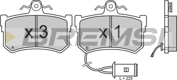 Bremsi BP2395 - Kit pastiglie freno, Freno a disco autozon.pro