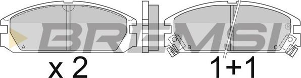 Bremsi BP2349 - Kit pastiglie freno, Freno a disco autozon.pro