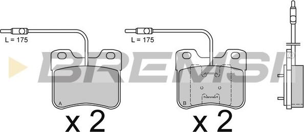 Bremsi BP2344 - Kit pastiglie freno, Freno a disco autozon.pro