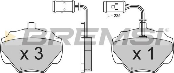 Bremsi BP2361 - Kit pastiglie freno, Freno a disco autozon.pro