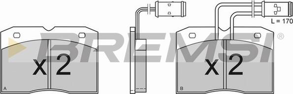 Bremsi BP2363 - Kit pastiglie freno, Freno a disco autozon.pro