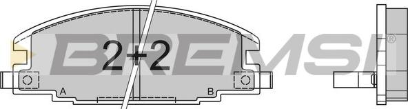 Bremsi BP2367 - Kit pastiglie freno, Freno a disco autozon.pro