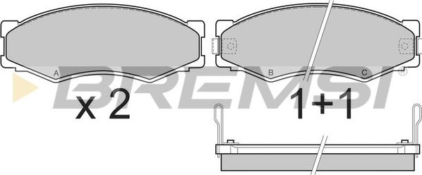 Bremsi BP2301 - Kit pastiglie freno, Freno a disco autozon.pro