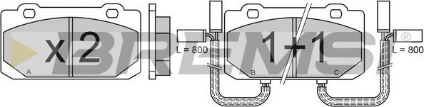 Bremsi BP2319 - Kit pastiglie freno, Freno a disco autozon.pro