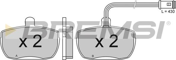 Bremsi BP2315-1 - Kit pastiglie freno, Freno a disco autozon.pro