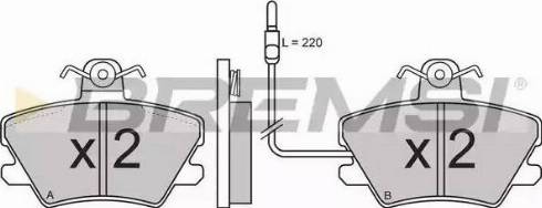 Bremsi BP2310 - Kit pastiglie freno, Freno a disco autozon.pro