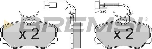 Bremsi BP2385 - Kit pastiglie freno, Freno a disco autozon.pro