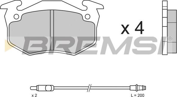 Bremsi BP2334 - Kit pastiglie freno, Freno a disco autozon.pro