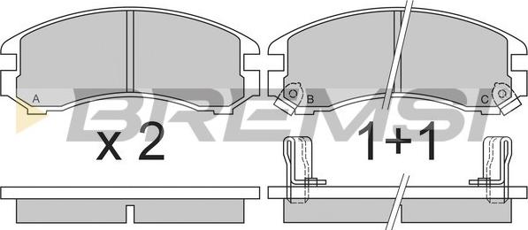 Bremsi BP2332 - Kit pastiglie freno, Freno a disco autozon.pro